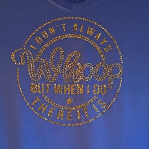 Amazon Essentials Blue Tee with Gold Print dry fit T-shirt